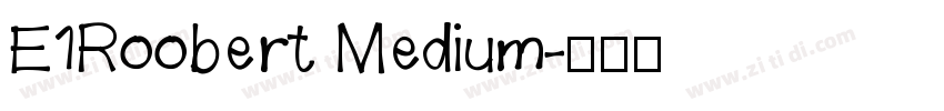 E1Roobert Medium字体转换